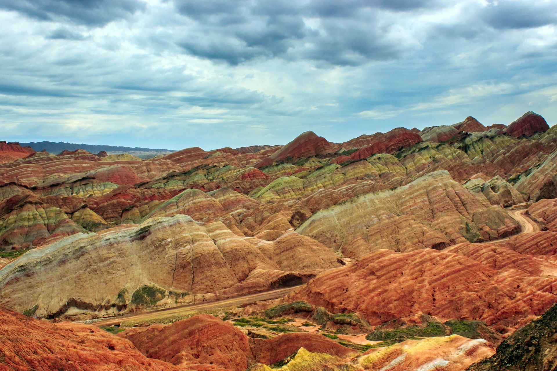 Danxia landforms and colorful hills